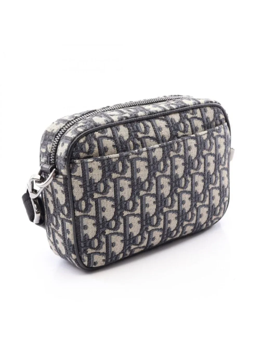 Dior Shoulder Bag Safari Oblique Ivory Navy Black Canvas Leather Mini